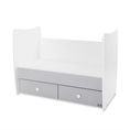 Bed MATRIX NEW white+stone grey /transformed into a child bed/